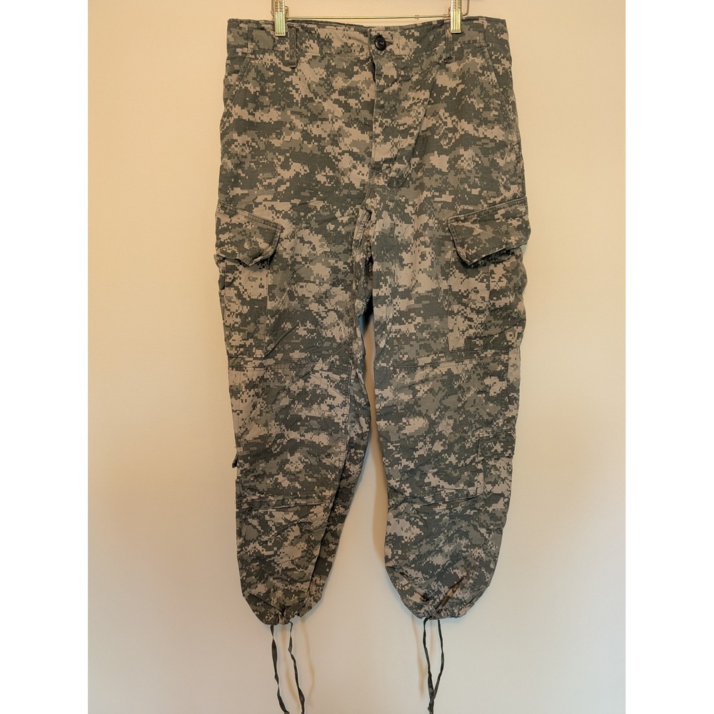 US Army ACU Digital Camo Cargo Trousers Gray Mens Pants Reg (fits 36x29.5)